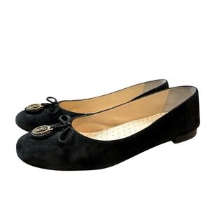 Kate Spade Black Flats with Decorative Bow
